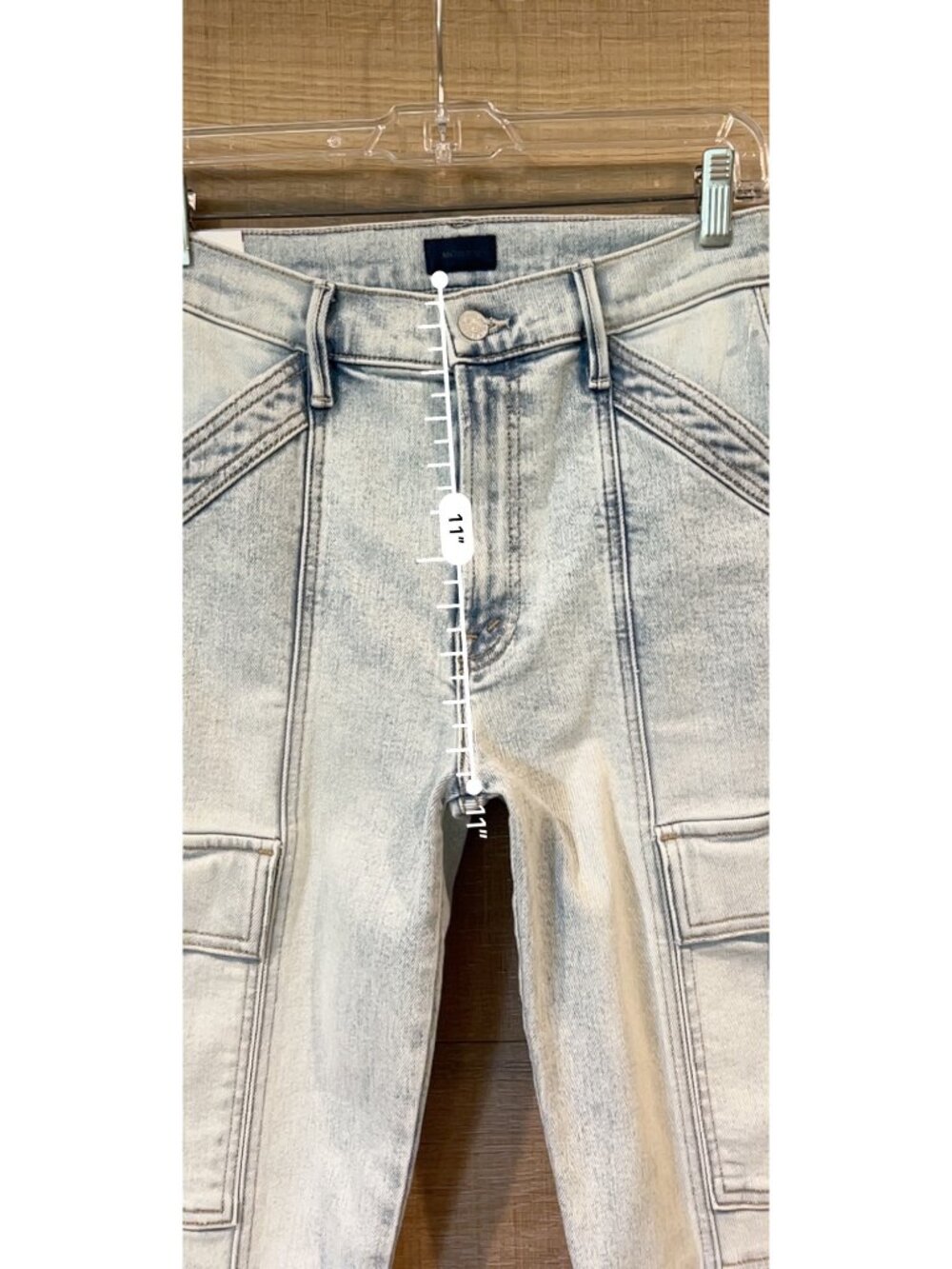 MOTHER The Swiss Army Desperado Heel Glamour Shot Jeans SIZE 27 - Picture 6 of 12